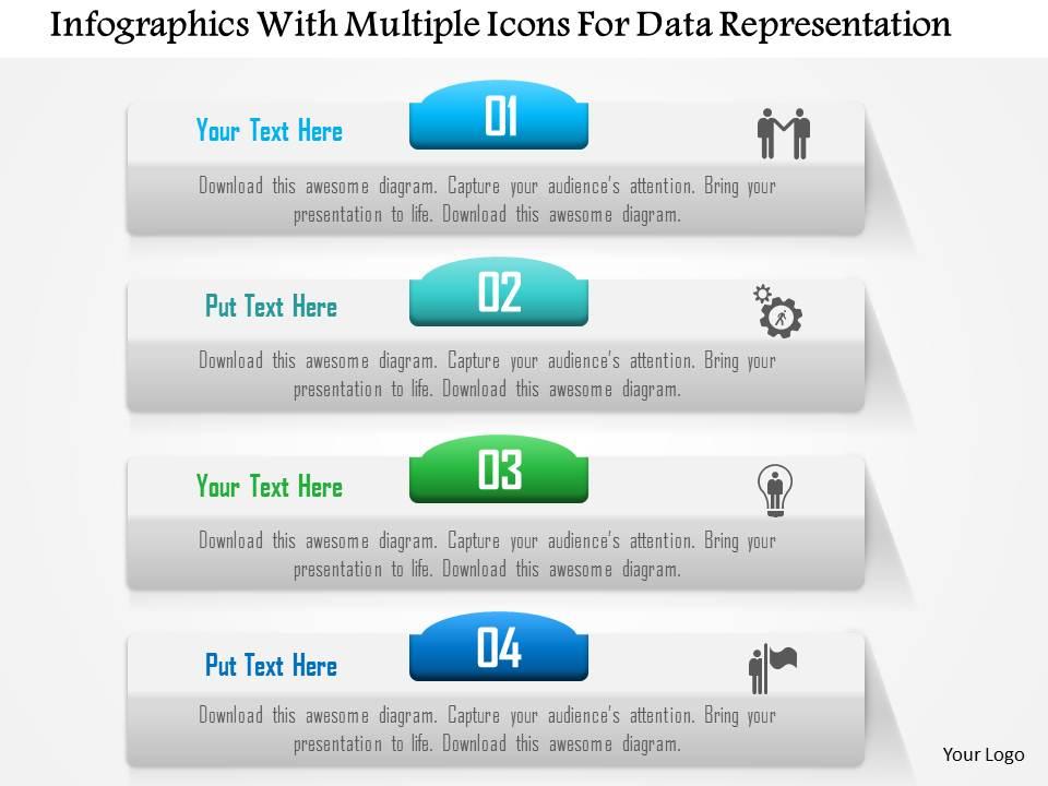 0115 infographics with multiple icons for data representation powerpoint template Slide01