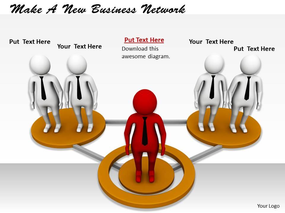 0214 make a new business network ppt graphics icons powerpoint Slide01