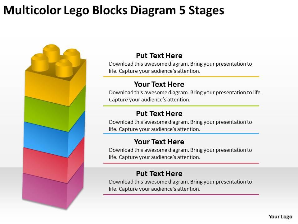 0620 technology strategy consulting multicolor lego blocks diagram 5 stages powerpoint slides Slide01