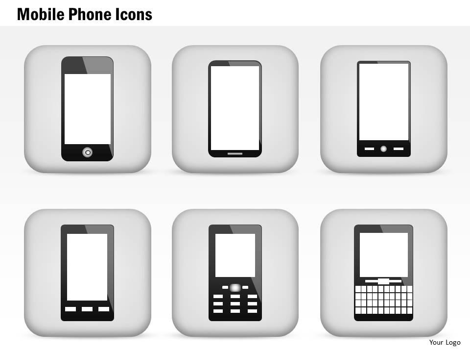 0814 mobile phone icons iphone blackberry android wireless devices ppt slides Slide01