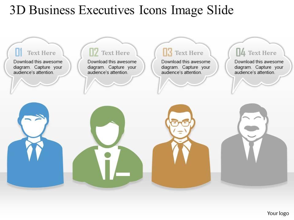 0914 business plan 3d business executives icons image slide powerpoint template Slide01