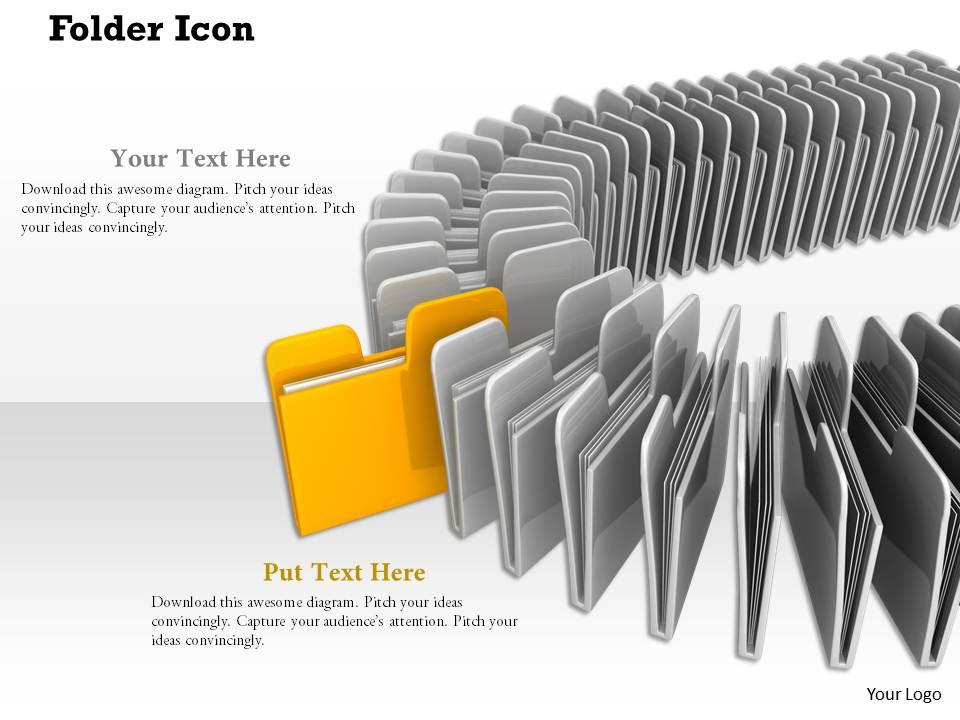 0914 folder icons individual coming out ppt slide image graphics for powerpoint Slide01