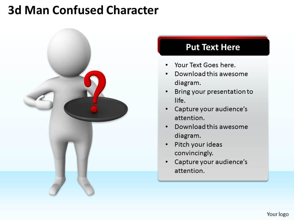 1013 3d man confused character ppt graphics icons powerpoint Slide01