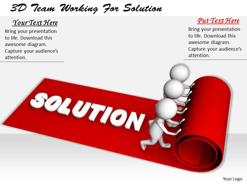 1113 3d team working for solution ppt graphics icons powerpoint Slide01