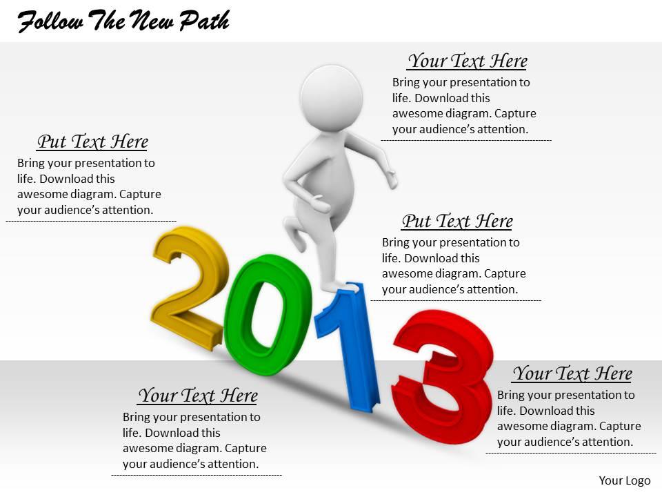 2413 follow the new path ppt graphics icons powerpoint Slide01