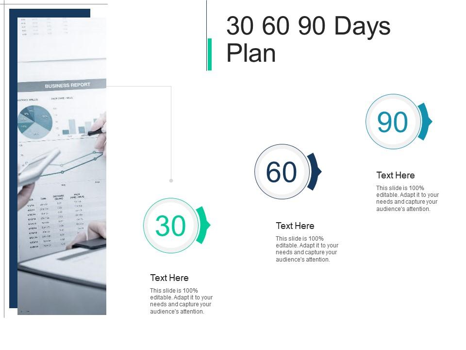 30 60 90 days plan process identifying stakeholder engagement ppt portfolio icons Slide01