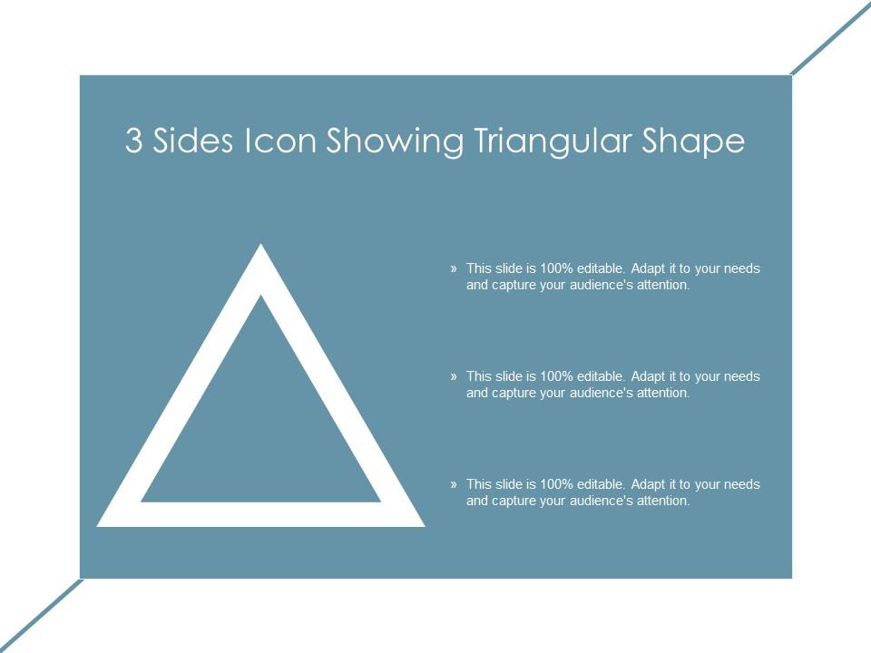 3 sides icon showing triangular shape Slide01
