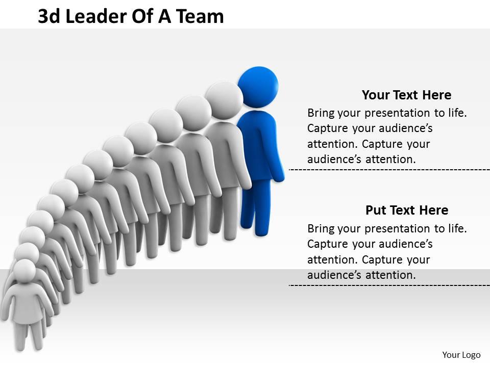 3d leader of a team ppt graphics icons powerpoint Slide01