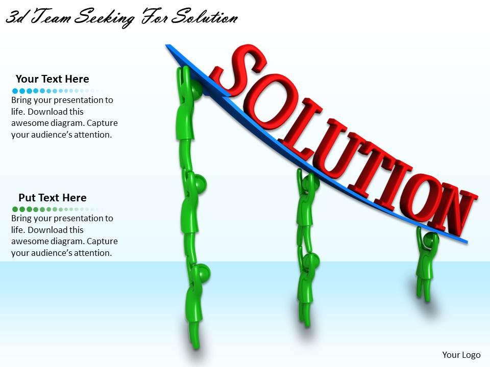 3d team seeking for solution ppt graphics icons powerpoint Slide01