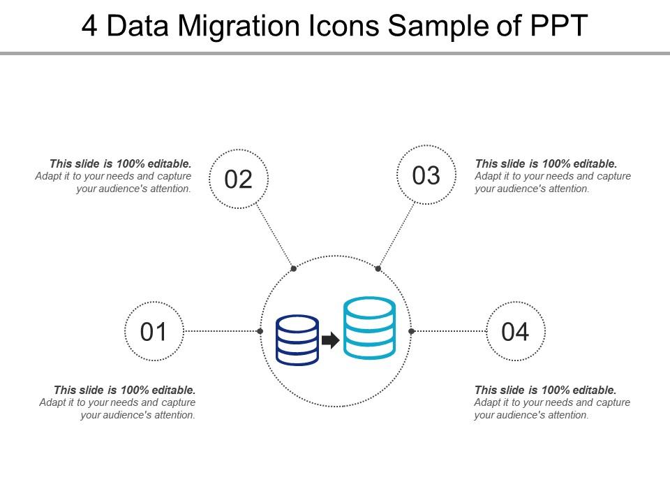 4 data migration icons sample of ppt Slide01