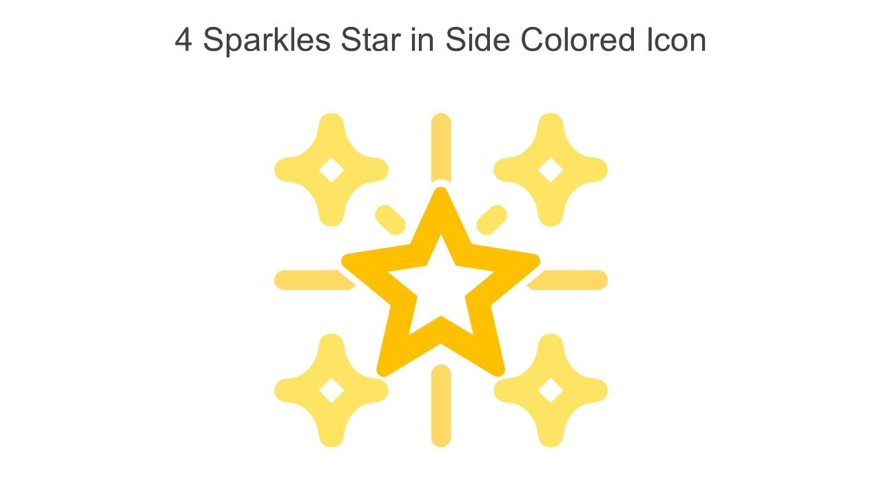 4 Sparkles Star In Side Colored Icon In Powerpoint Pptx Png And Editable Eps Format