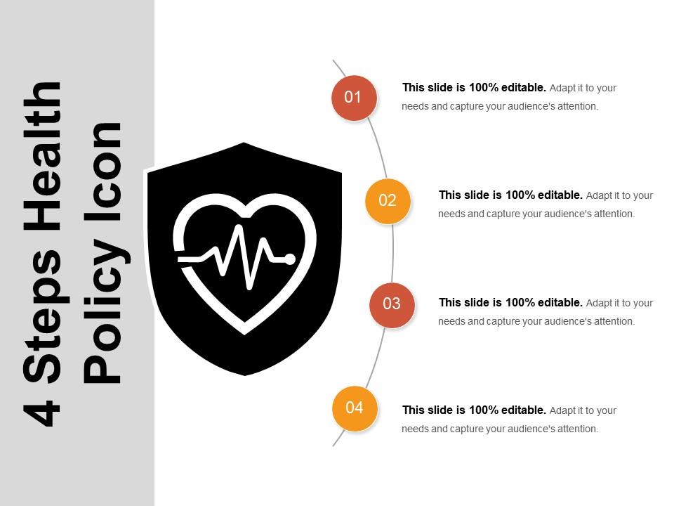 4 steps health policy icons Slide01