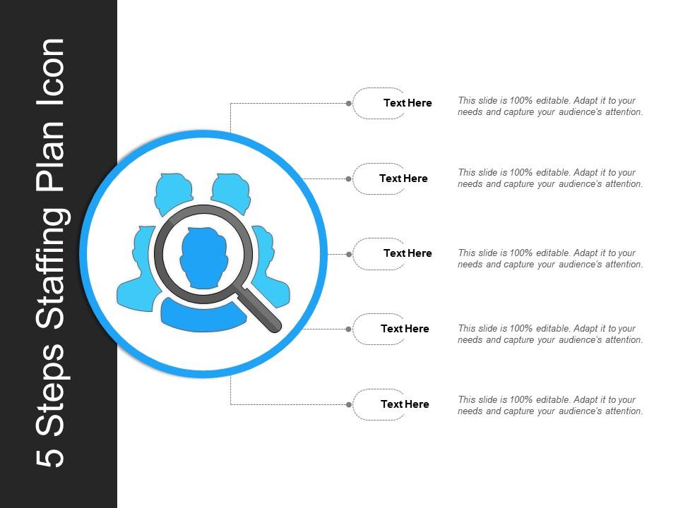 5 steps staffing plan icon Slide01