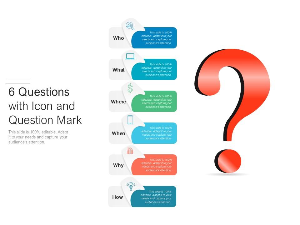 6 questions with icon and question mark Slide01