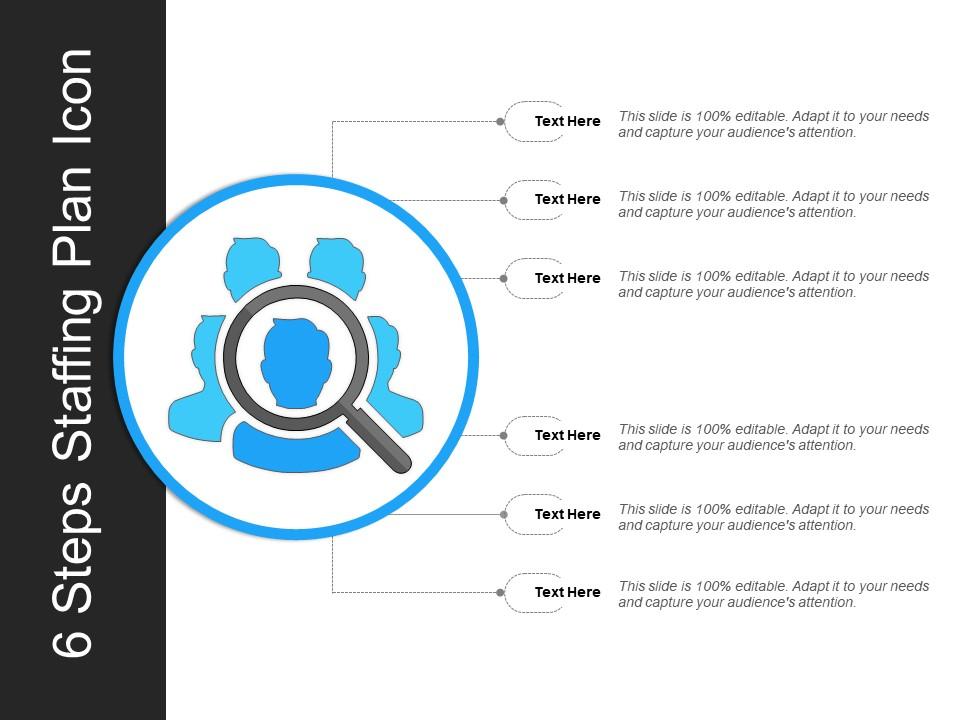 6 steps staffing plan icon Slide01
