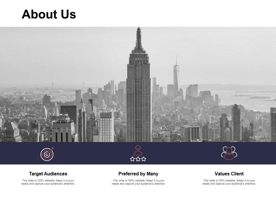 About us target audiences d264 ppt powerpoint presentation icon vector Slide01
