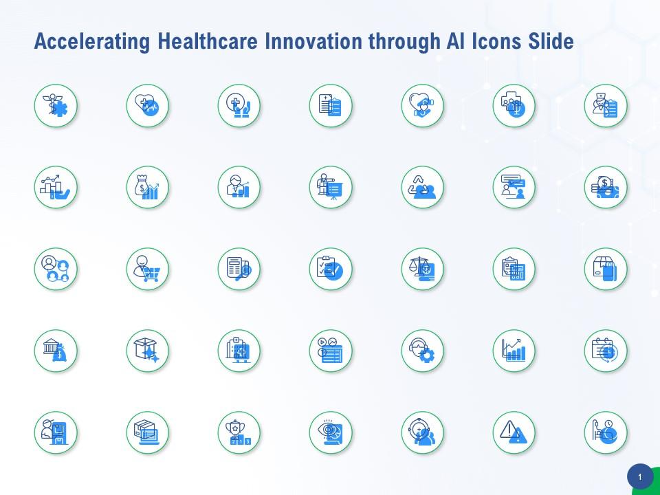Accelerating healthcare innovation through ai icons slide Slide01