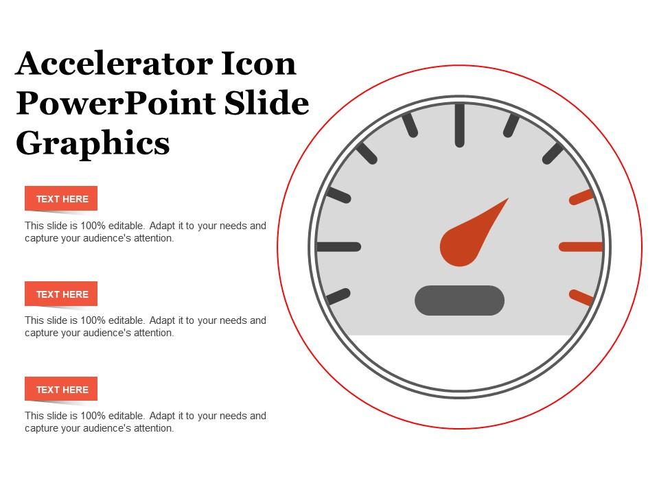 Accelerator icon powerpoint slide graphics Slide01
