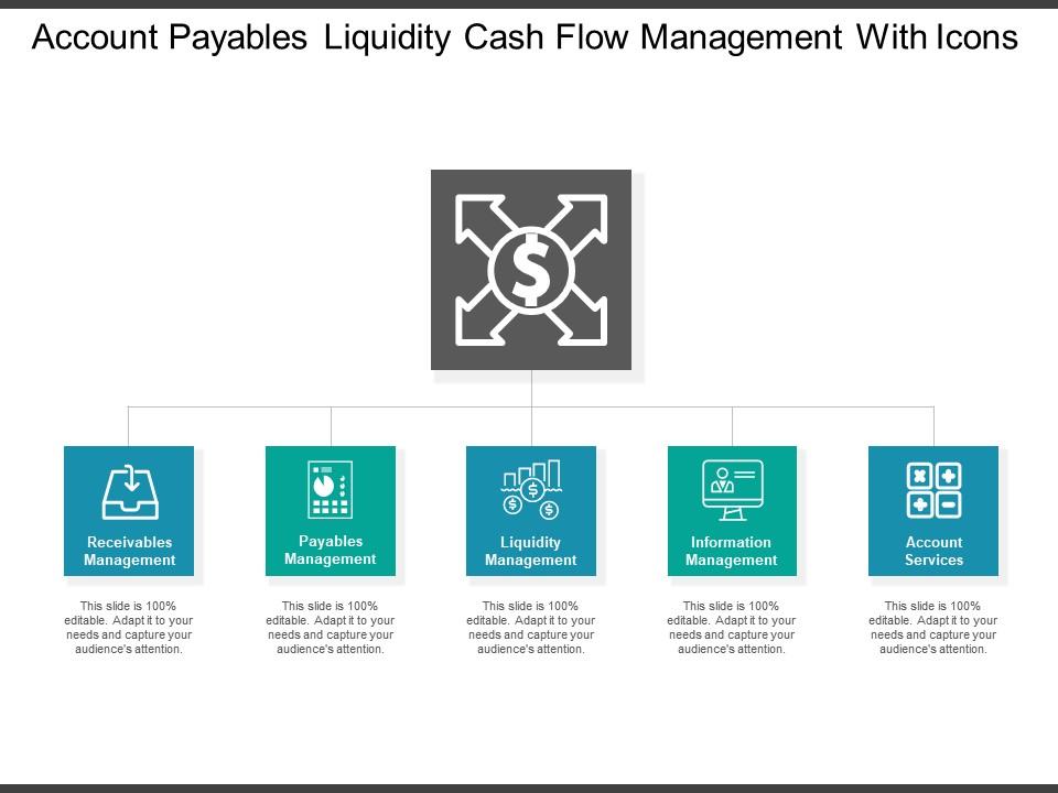 Account payables liquidity cash flow management with icons Slide01