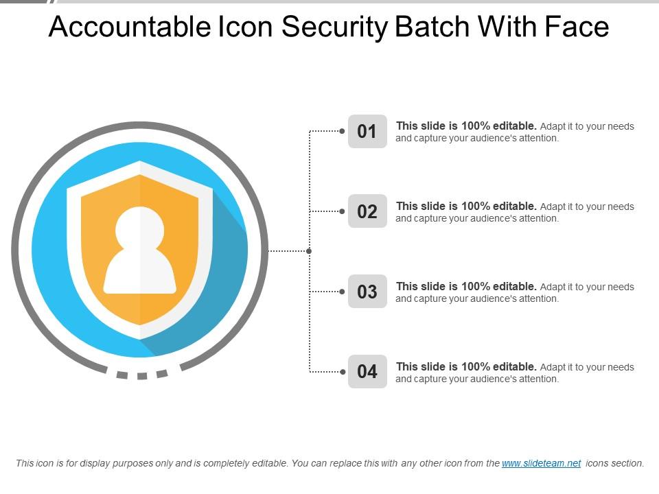 Accountable icon security batch with face Slide01