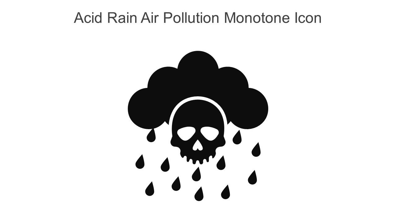 Acid Rain Air Pollution Monotone Icon In Powerpoint Pptx Png And Editable Eps Format
