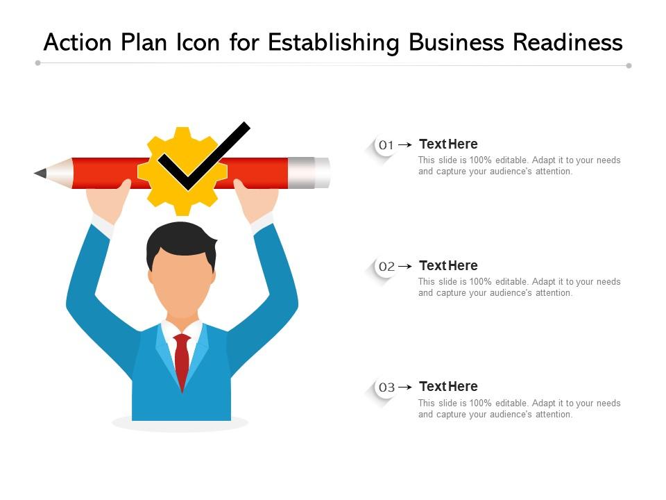 Action plan icon for establishing business readiness Slide01