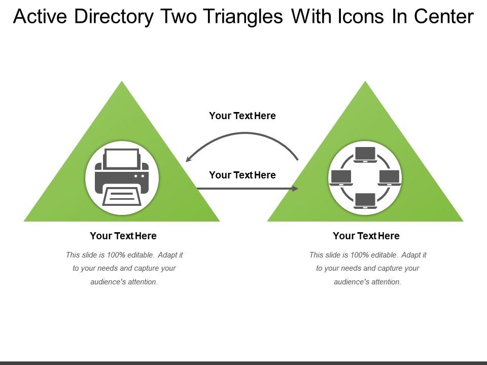 Active directory two triangles with icons in center Slide01