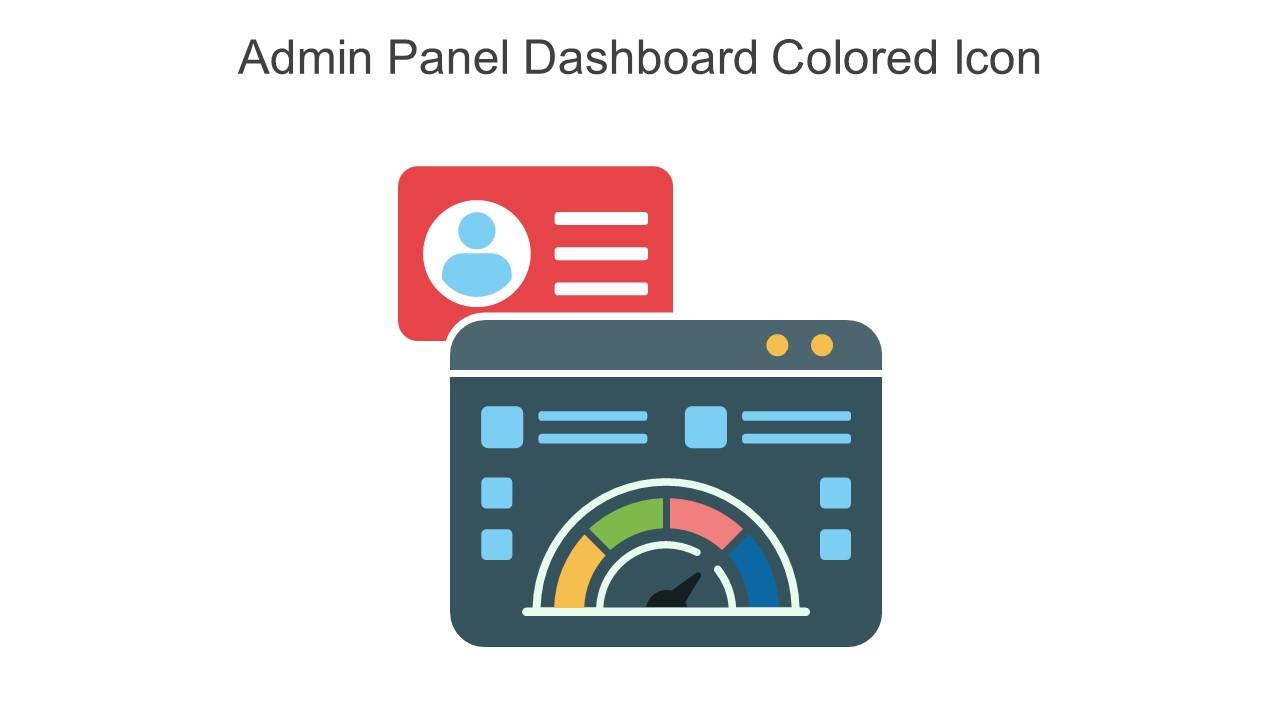Admin Panel Dashboard Colored Icon In Powerpoint Pptx Png And Editable Eps Format