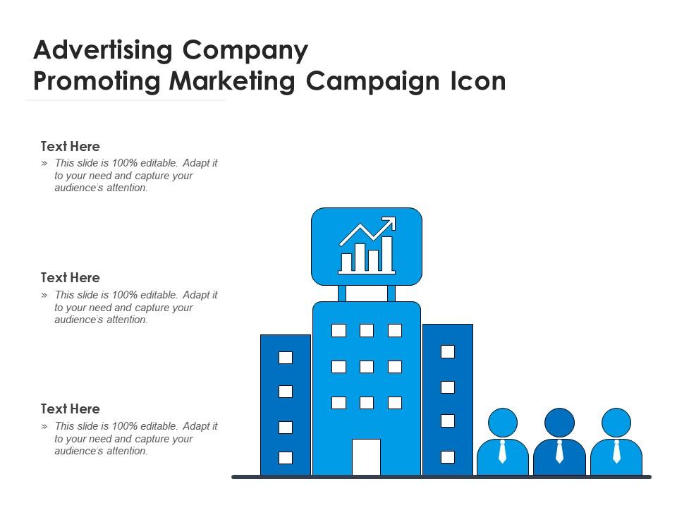 Advertising company promoting marketing campaign icon Slide01