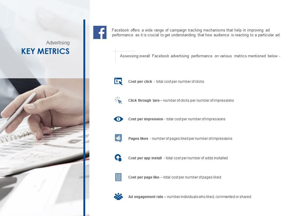 Advertising key metrics ppt powerpoint presentation icon deck Slide01
