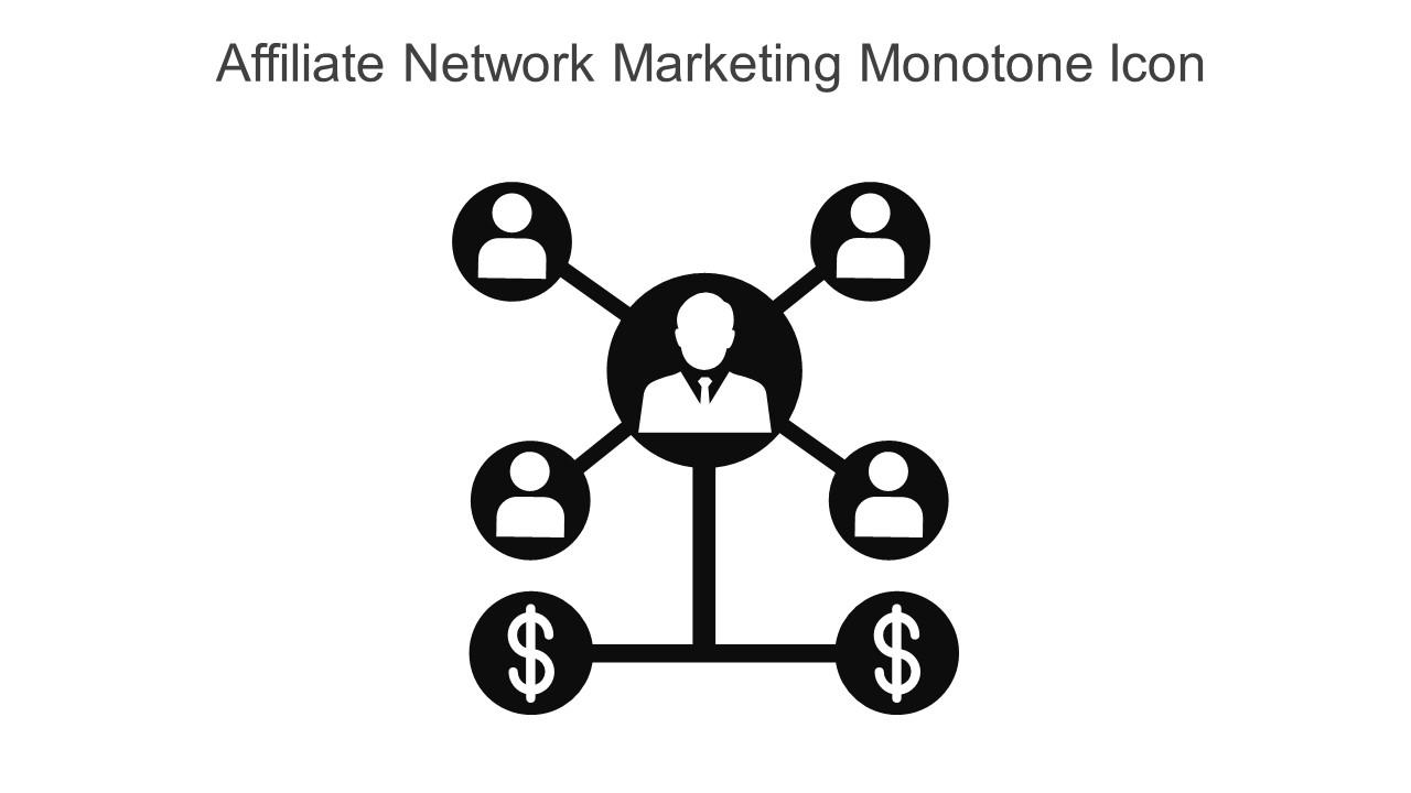 Affiliate Network Marketing Monotone Icon In Powerpoint Pptx Png And Editable Eps Format