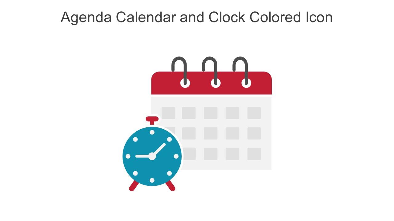 Agenda Calendar And Clock Colored Icon In Powerpoint Pptx Png And Editable Eps Format Slide01