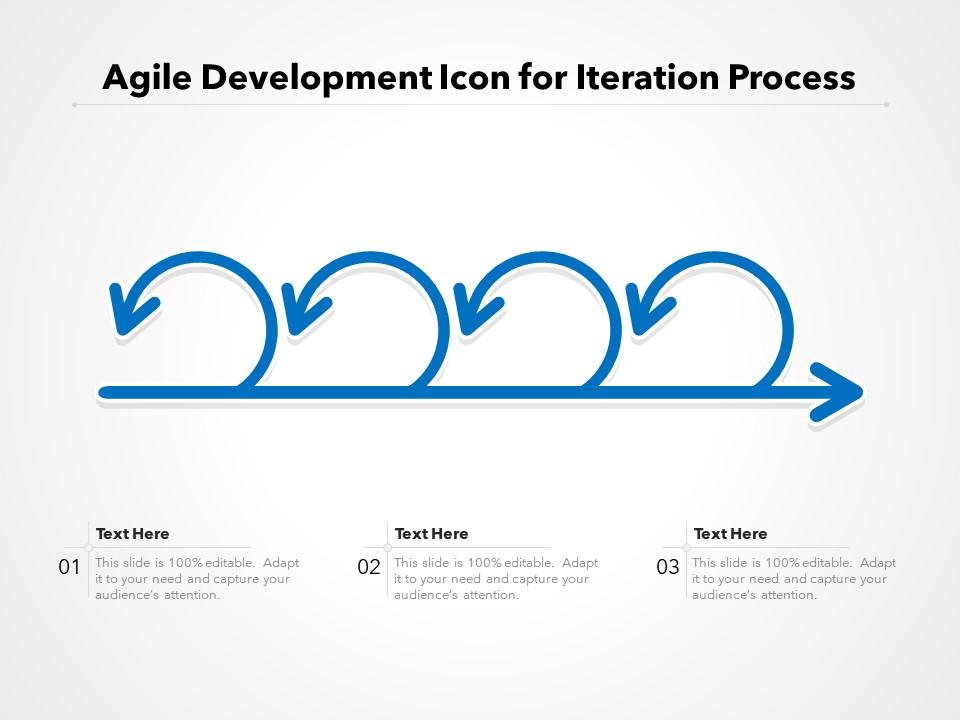 Agile development icon for iteration process Slide01