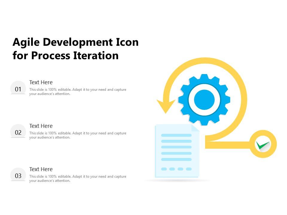 Agile development icon for process iteration Slide01