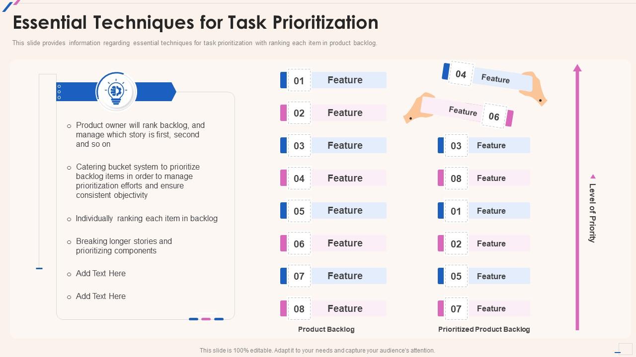 Agile Playbook Essential Techniques For Task Prioritization Ppt Slides Icons Slide01