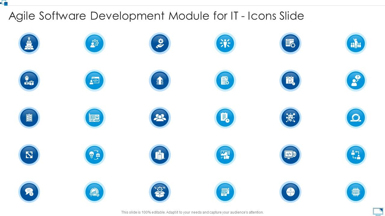 Agile software development module for it icons slide Slide01