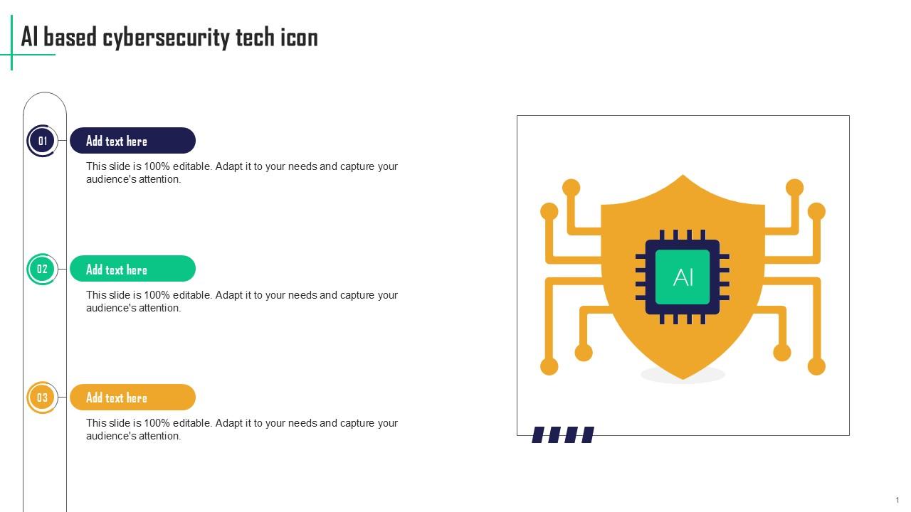 AI Based Cybersecurity Tech Icon Ppt Powerpoint