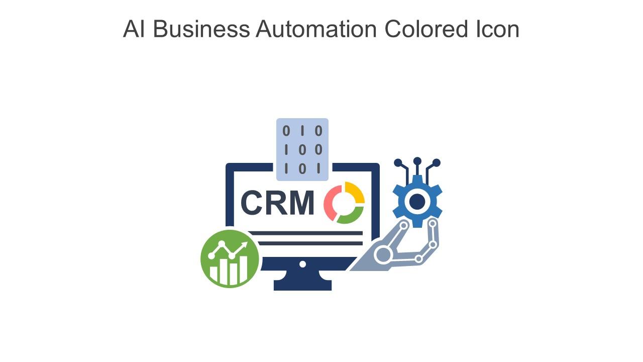 AI Business Automation Colored Icon In Powerpoint Pptx Png And Editable Eps Format