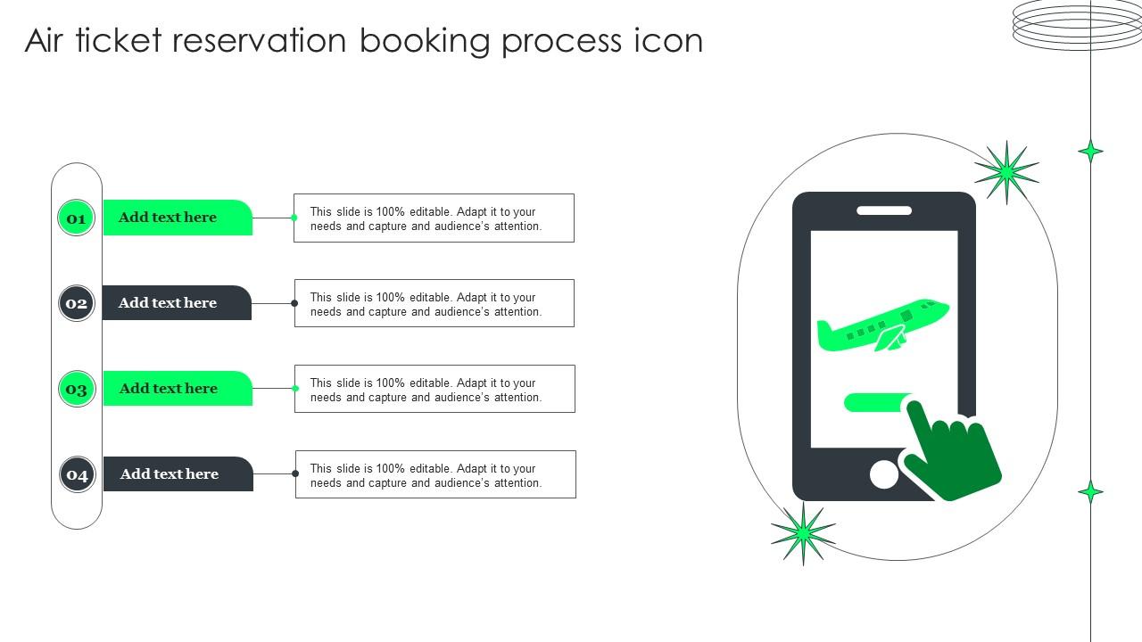 Air Ticket Reservation Booking Process Icon