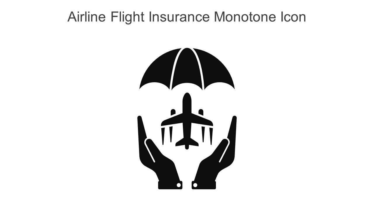 Airline Flight Insurance Monotone Icon In Powerpoint Pptx Png And Editable Eps Format