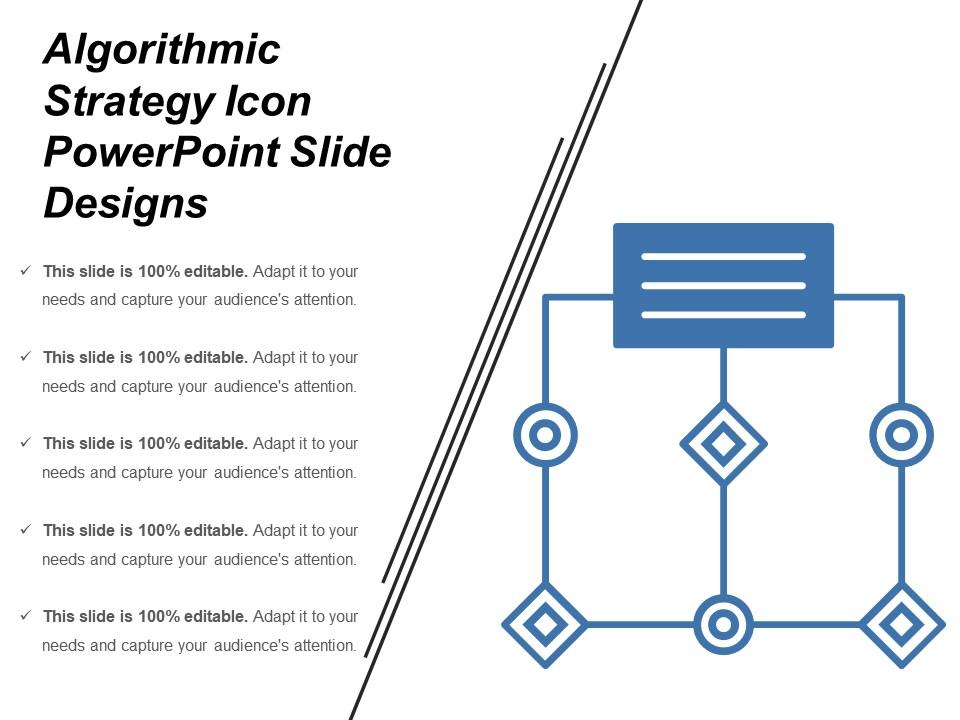Algorithmic strategy icon powerpoint slide designs Slide01