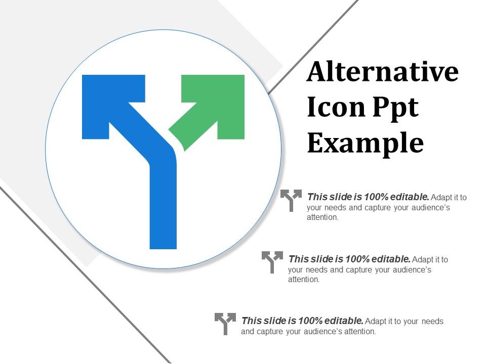 Alternative icon ppt example Slide01
