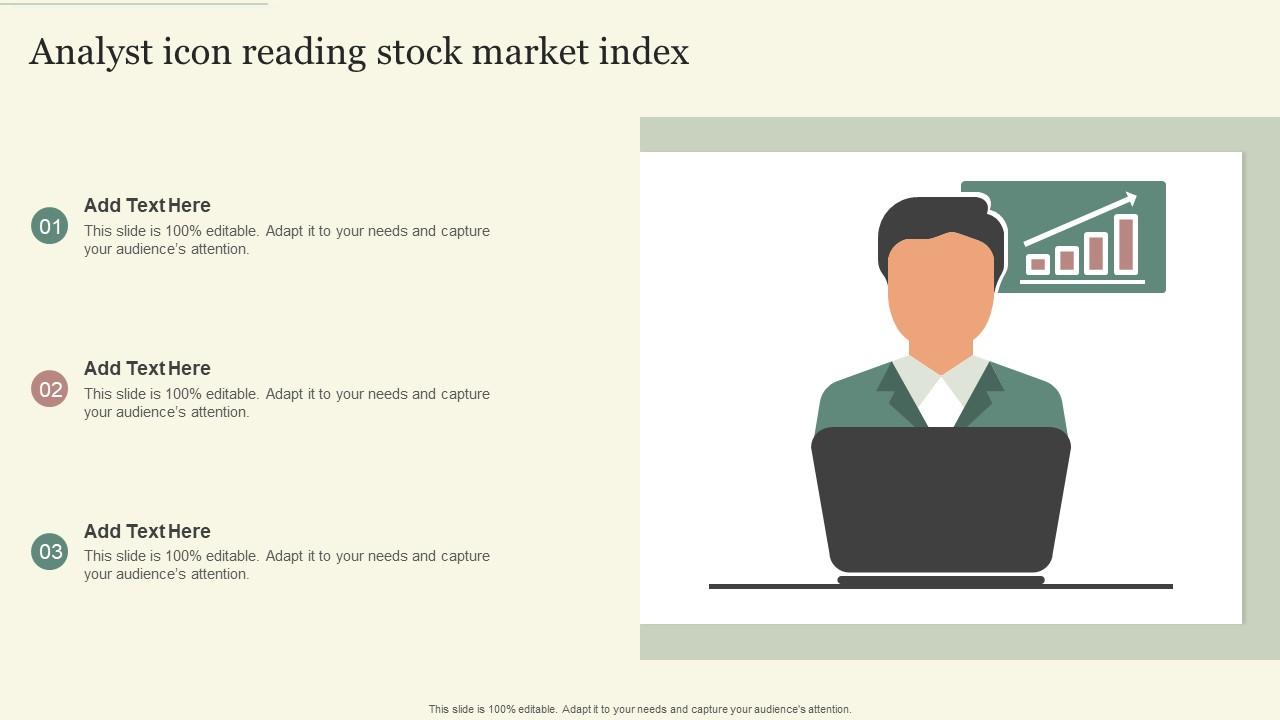 Analyst Icon Reading Stock Market Index Slide01