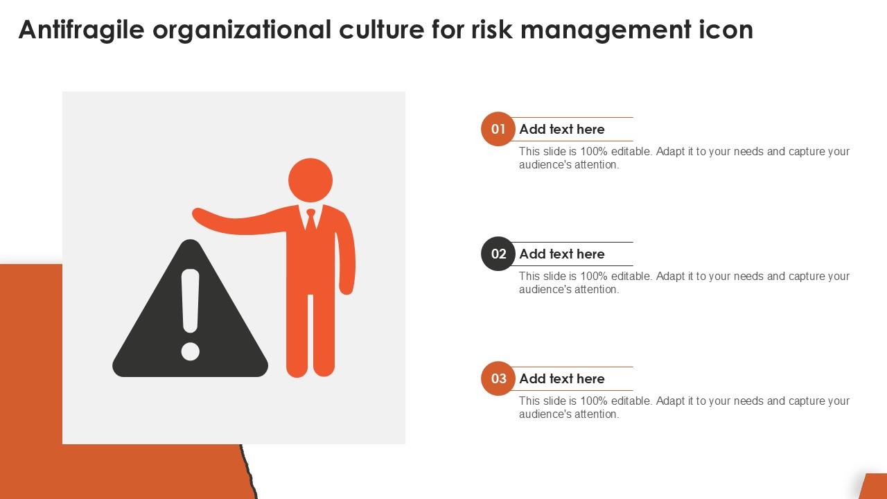 Antifragile Organizational Culture For Risk Management Icon Ppt Sample
