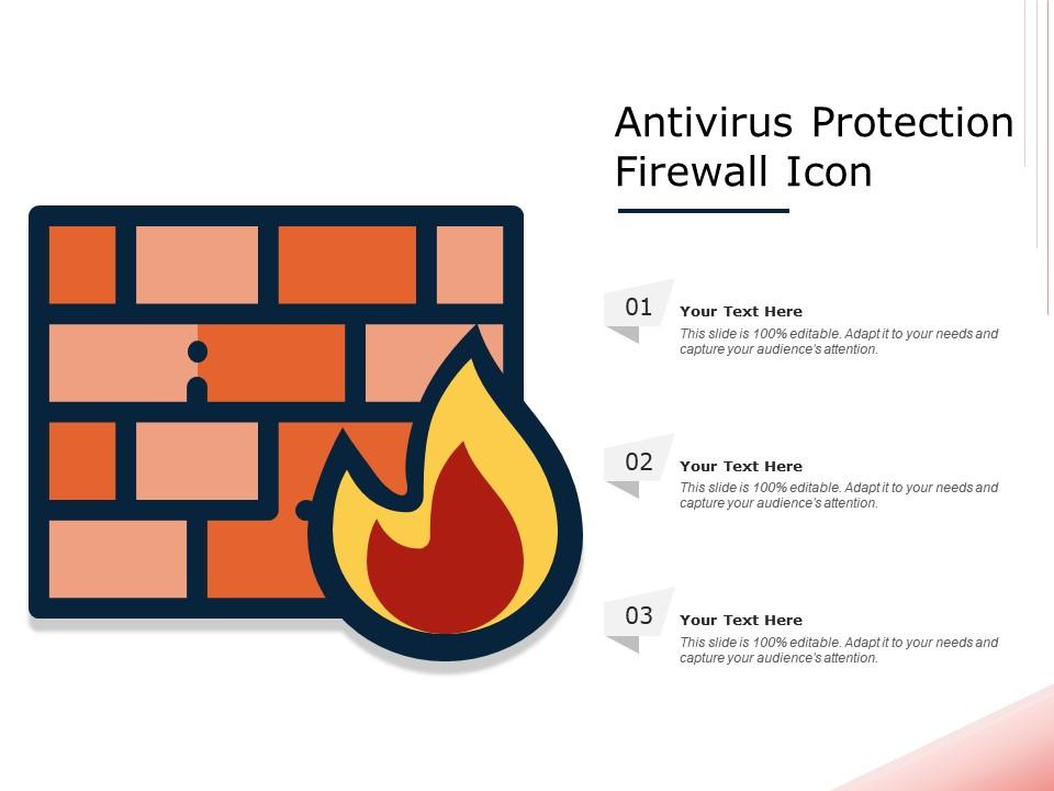 Antivirus protection firewall icon Slide01