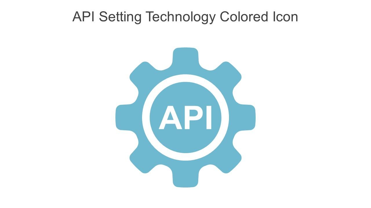 API Setting Technology Colored Icon In Powerpoint Pptx Png And Editable Eps Format