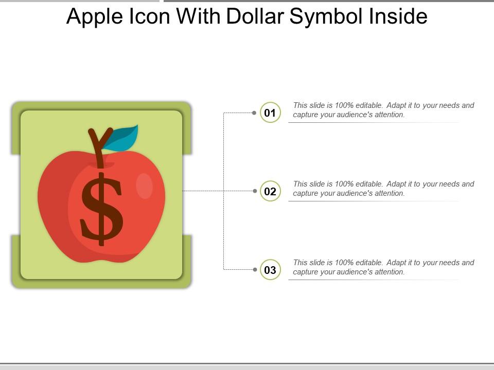 Apple icon with dollar symbol inside Slide01