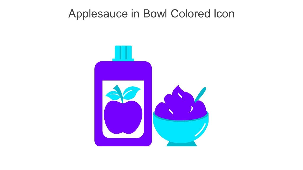 Applesauce In Bowl Colored Icon In Powerpoint Pptx Png And Editable Eps Format Slide01