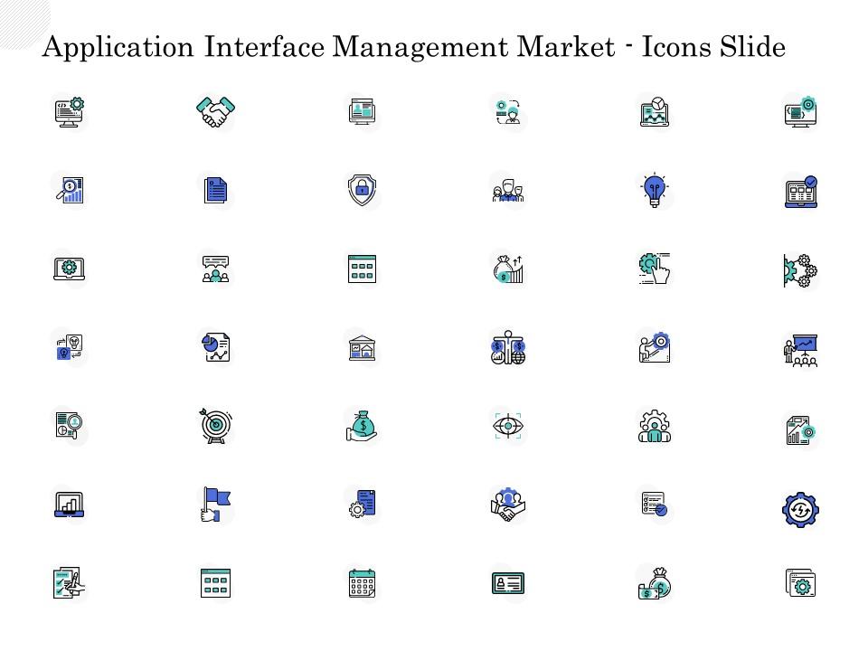 Application interface management market icons slide ppt file summary Slide01