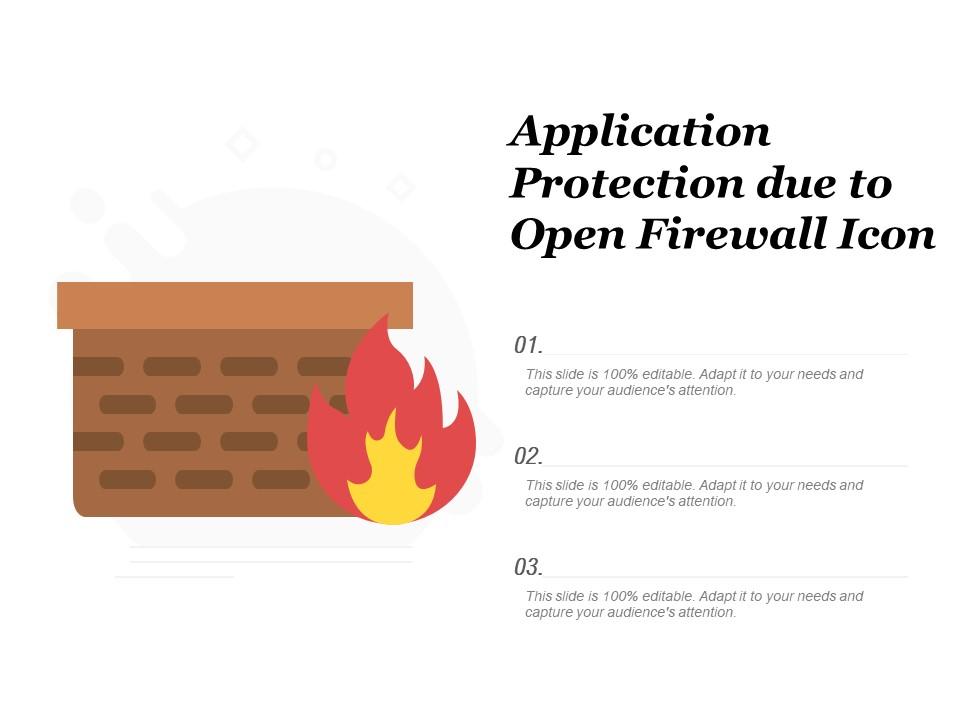 Application protection due to open firewall icon Slide01